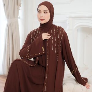 Kalila Abaya -Mahogany