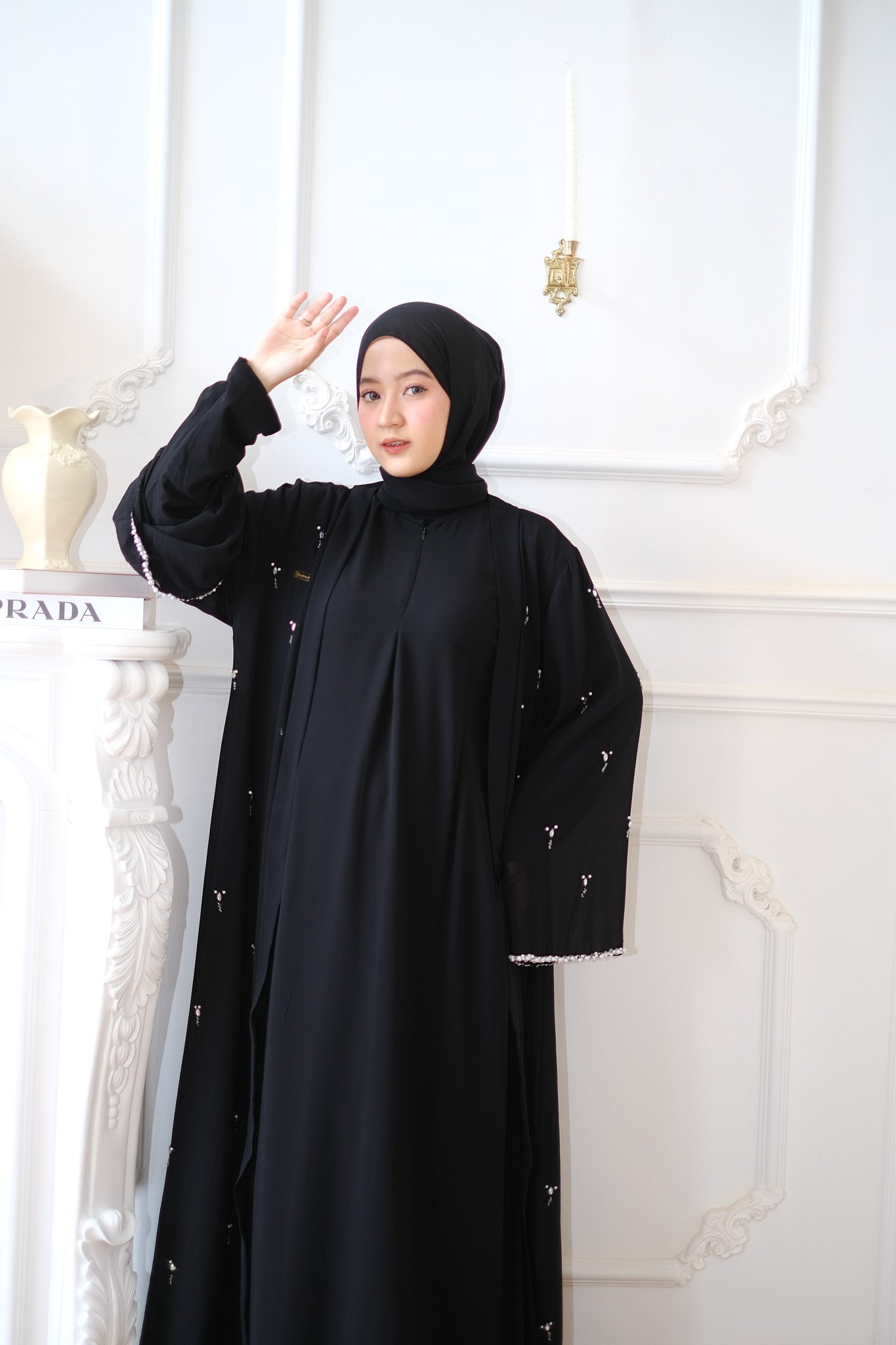 agnia abaya agnia abaya HItam