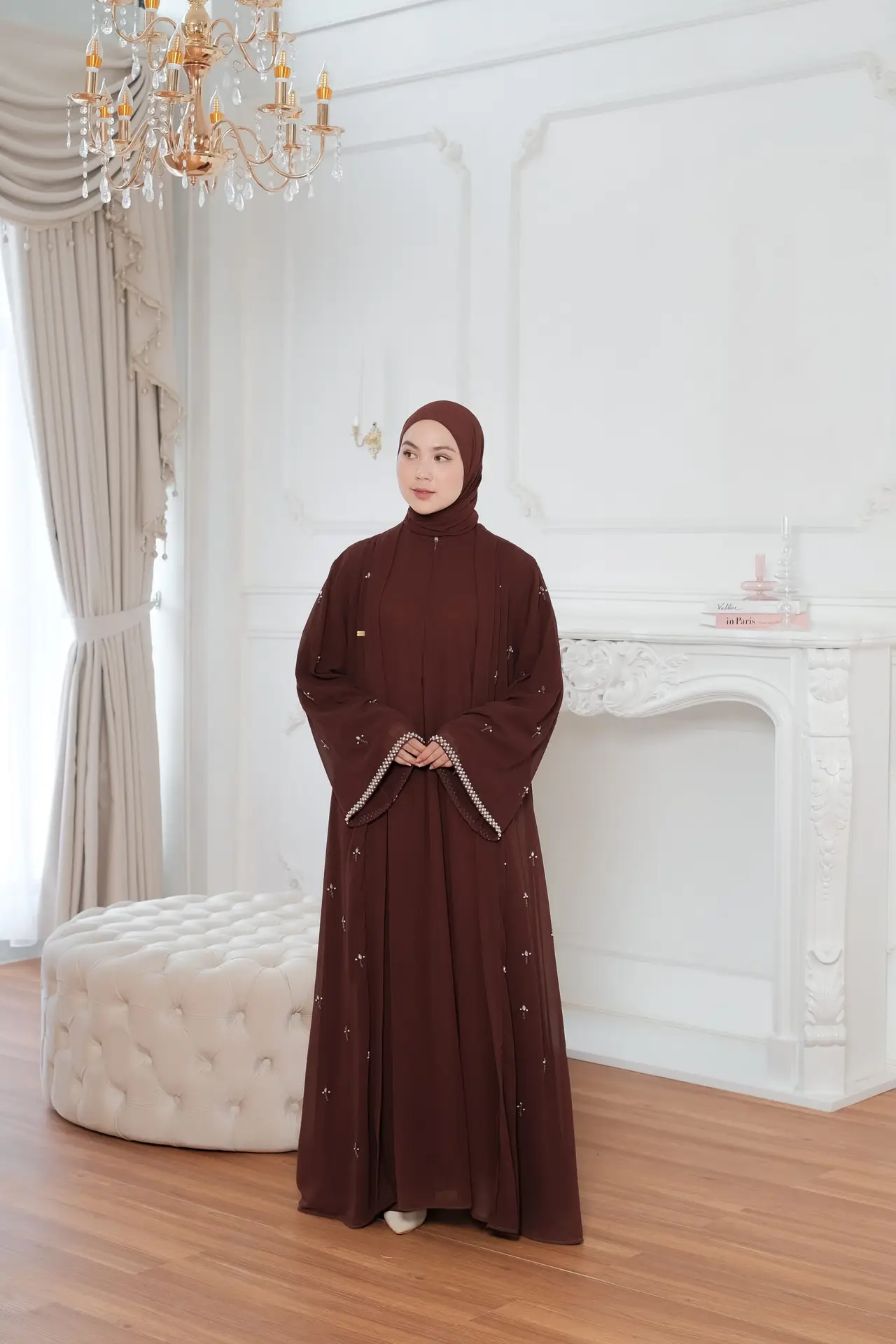 Agnia Abaya - Mahogany Agnia Abaya - Mahogany