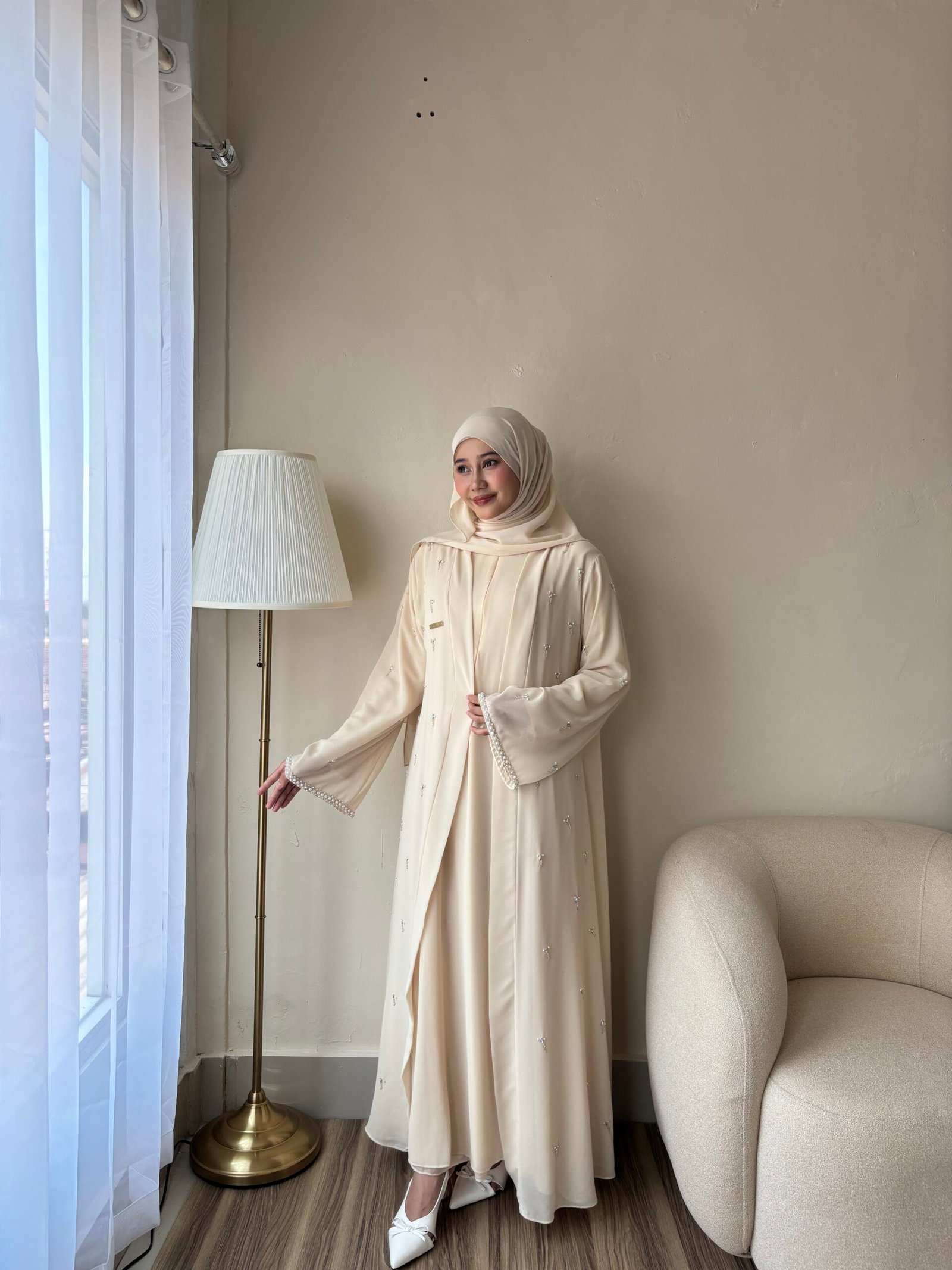 Agnia Abaya - Butter Yellow Agnia Abaya - Butter Yellow