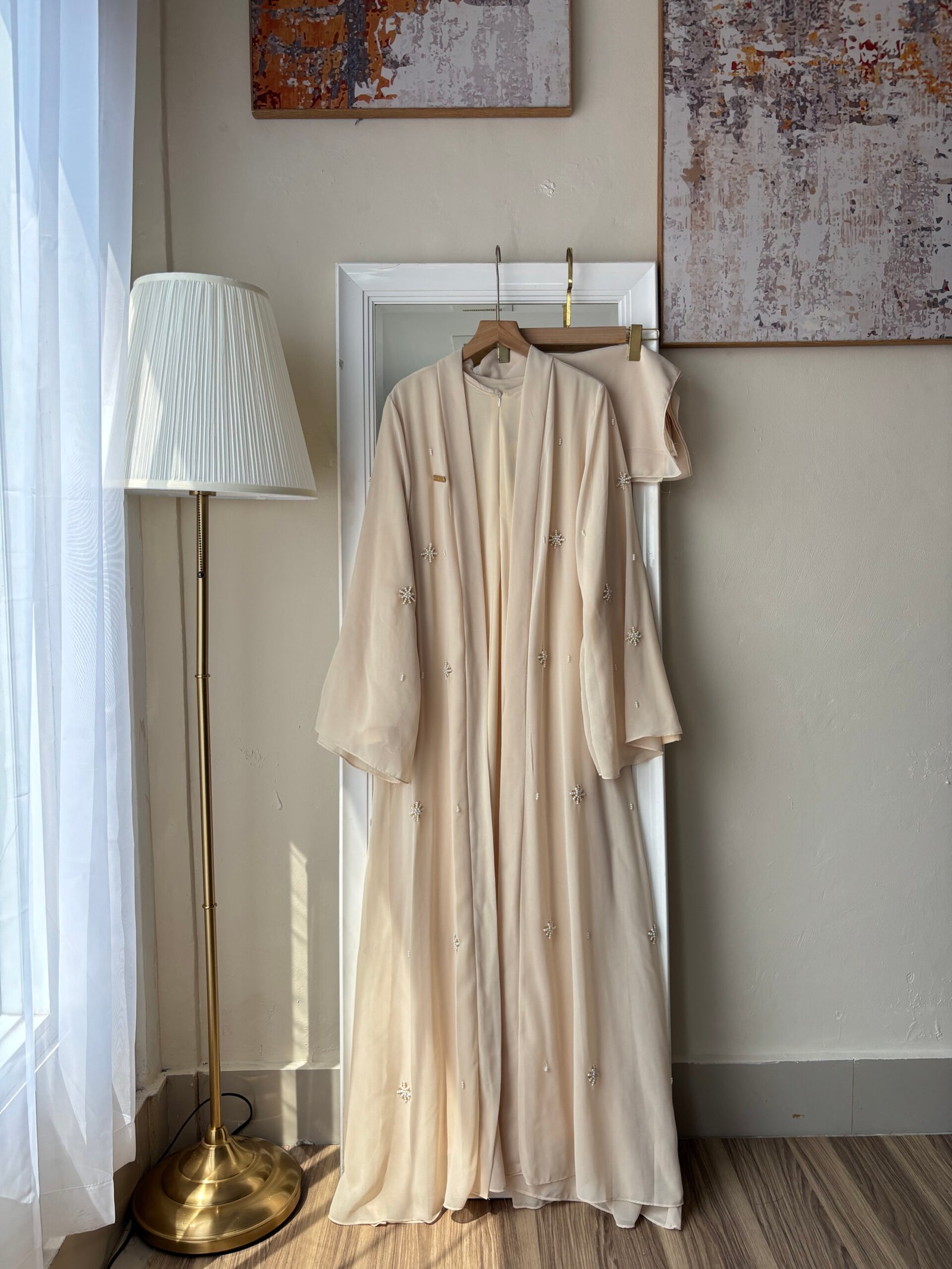 Shebara Abaya - Butter Yellow Shebara Abaya