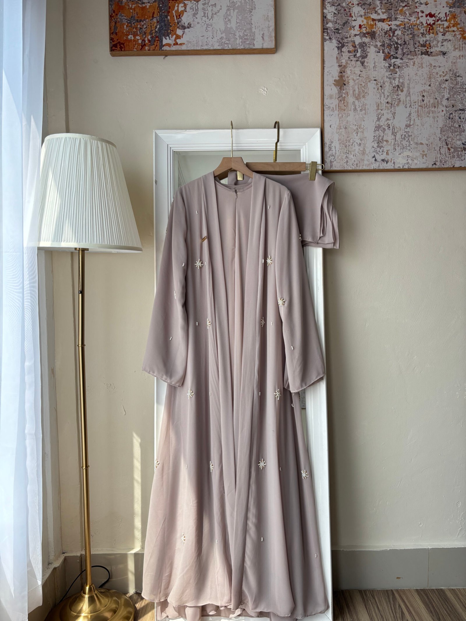 Shebara Abaya - Beige Shebara Abaya
