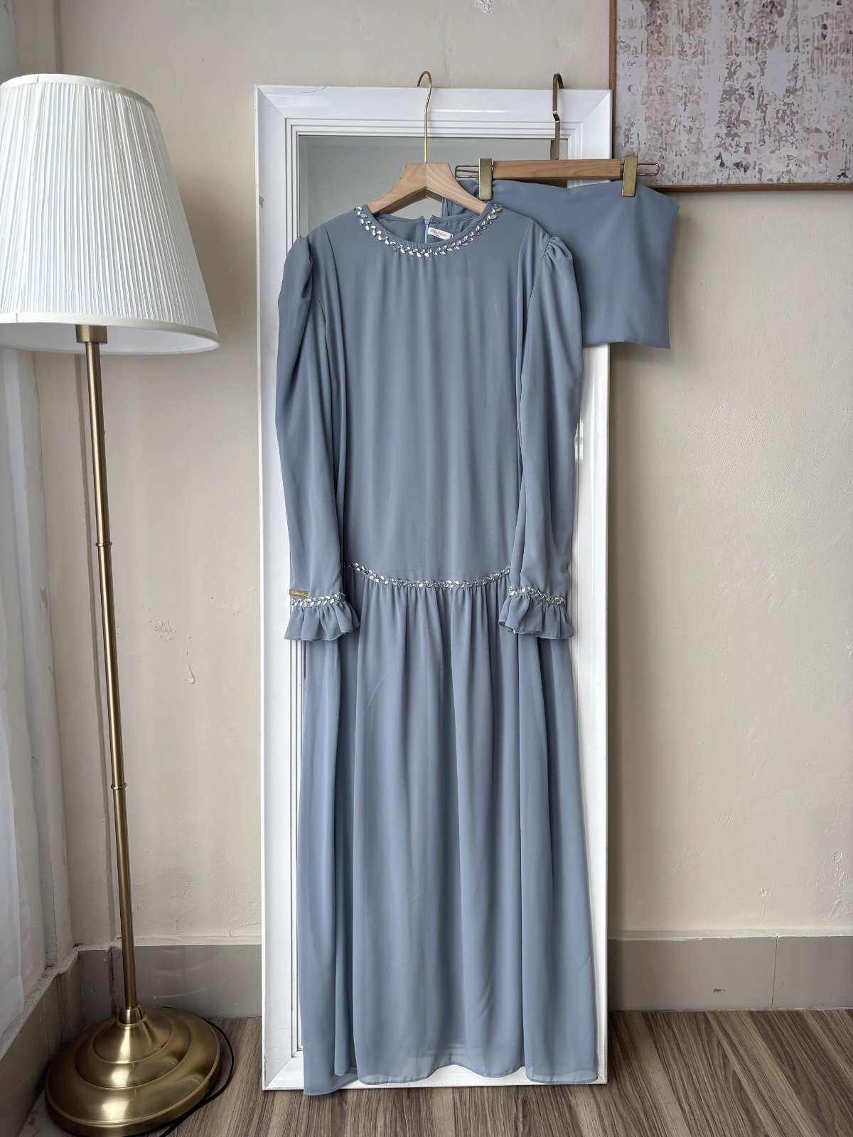 Elmiza Abaya - Powder Blue Elmiza Abaya