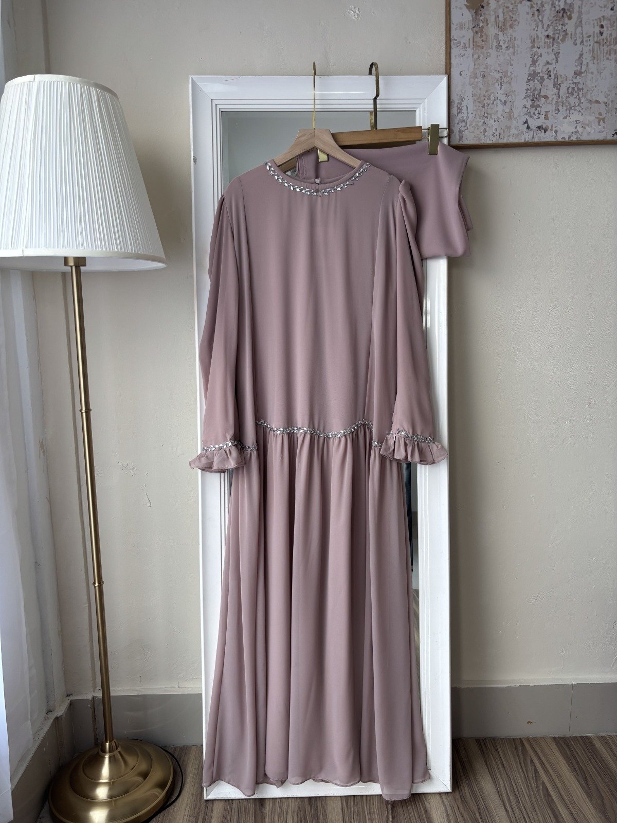 Elmiza Abaya - Soft Pink Elmiza Abaya