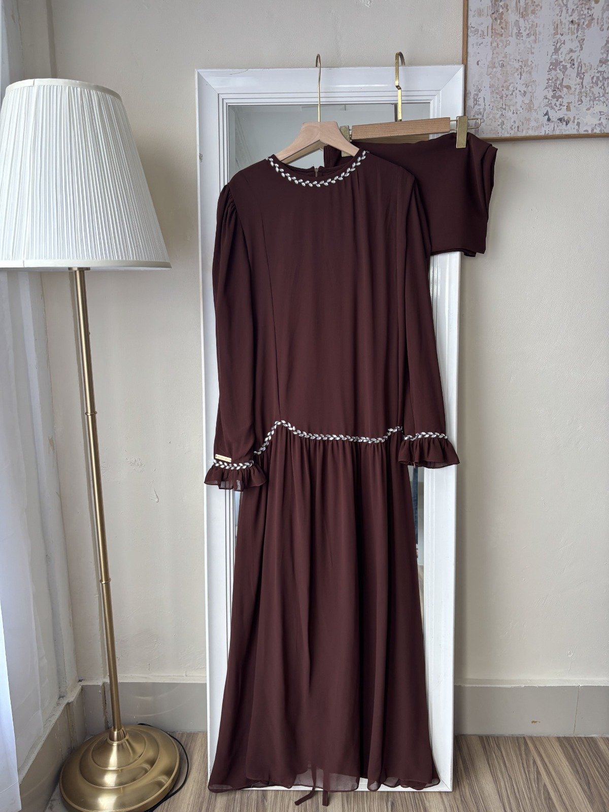 Elmiza Abaya - Mahogany Elmiza Abaya